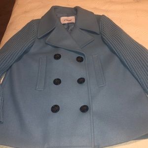 10 Crosby Derek Lam Jackets & Coats | Derek Lam Dyed Fox Fur Trim Cropped Camel Pea Coat | Poshmark